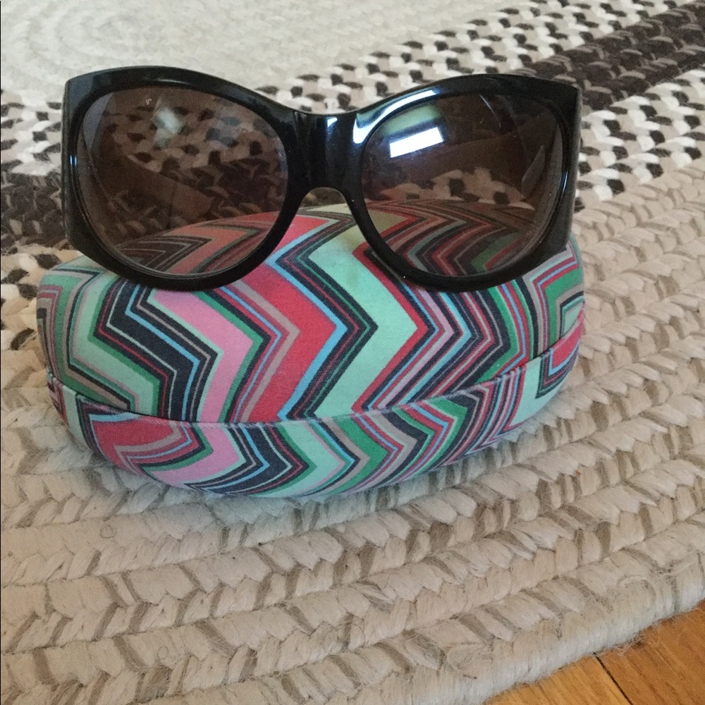 Missoni Black Frame Sunglasses with Brown Lenses